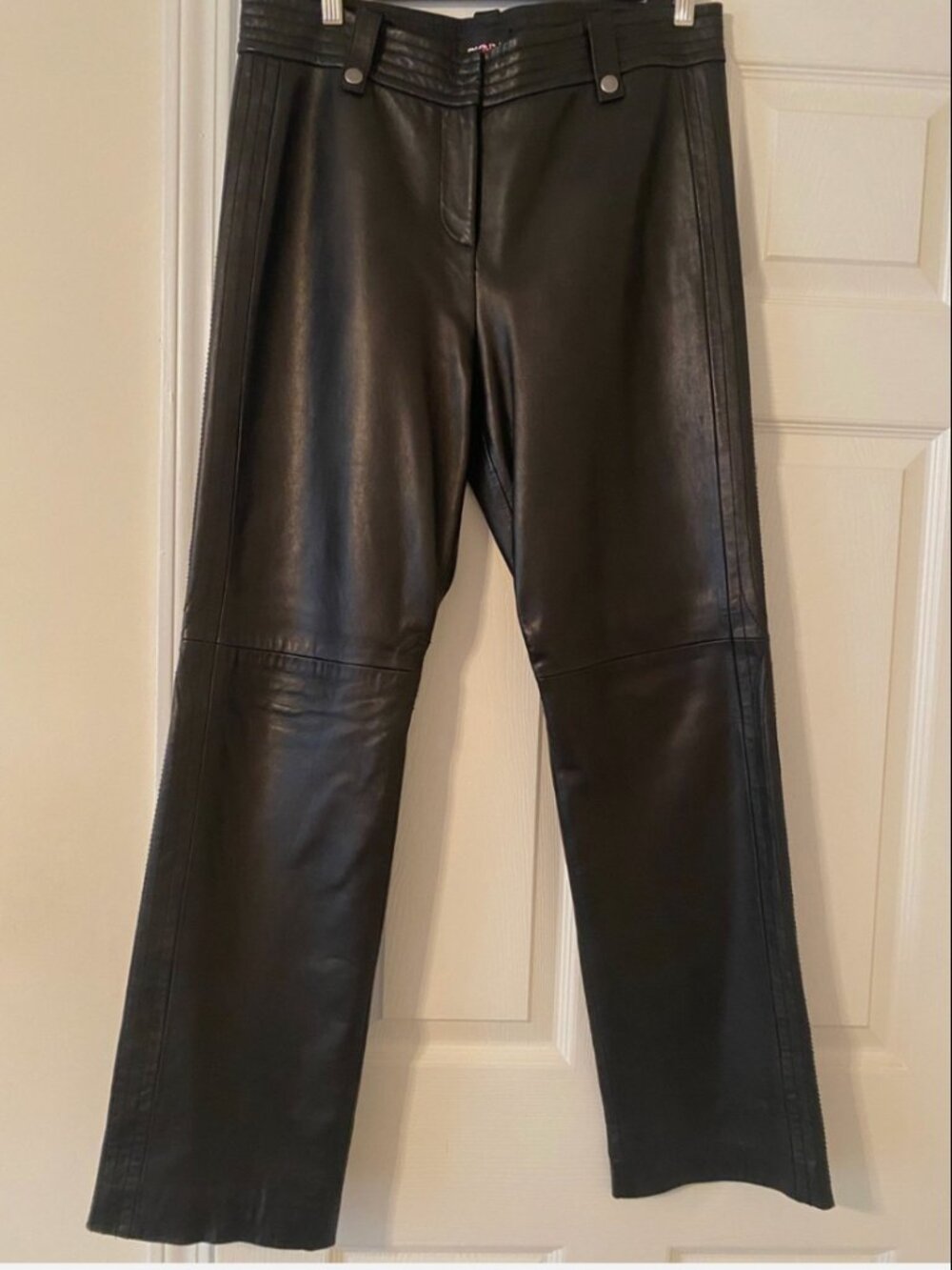VINTAGE DKNY 100% LEATHER BLACK PANTS SIZE 8